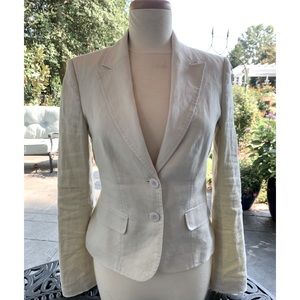 BCBG Paris Cream Linen Blazer